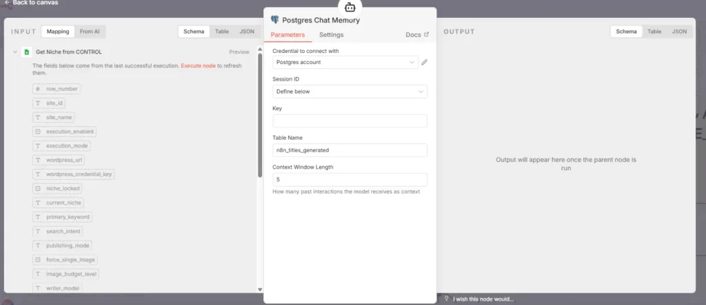Postgres Node in n8n